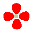 Rot, 4 Blütenblätter