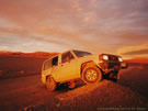 Sunset in the desert:Good time for filling up...